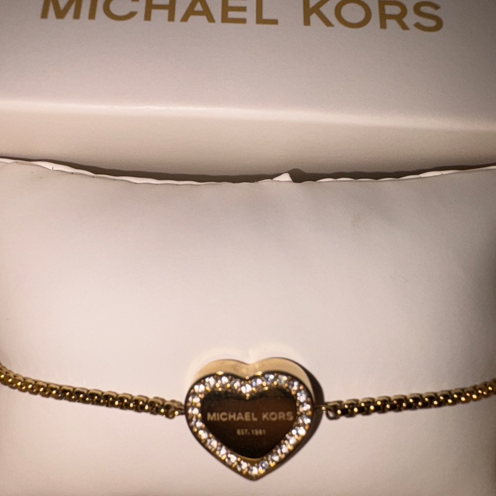 Michael Kors Gold Heart Charm Bracelet - Picture 2 of 4